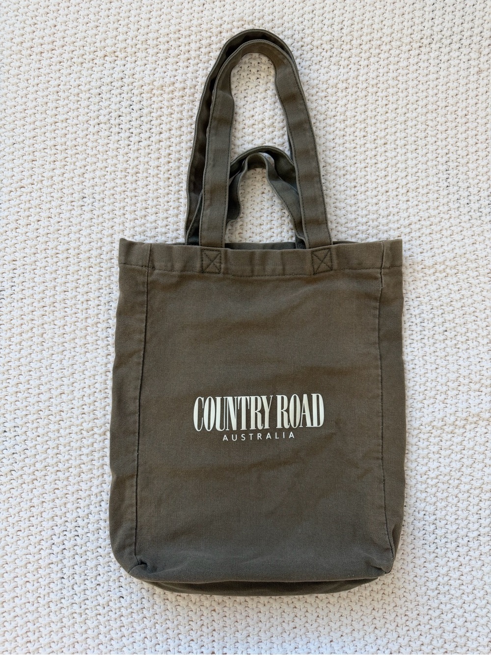 Country Road Olive Canvas Messenger Tote Bag